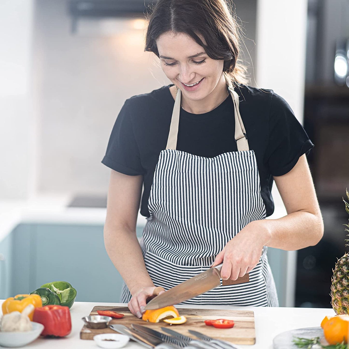 - Nuovva Sharp Kitchen Knife Set | Professional Kitchen Knives | 5 Pieces -