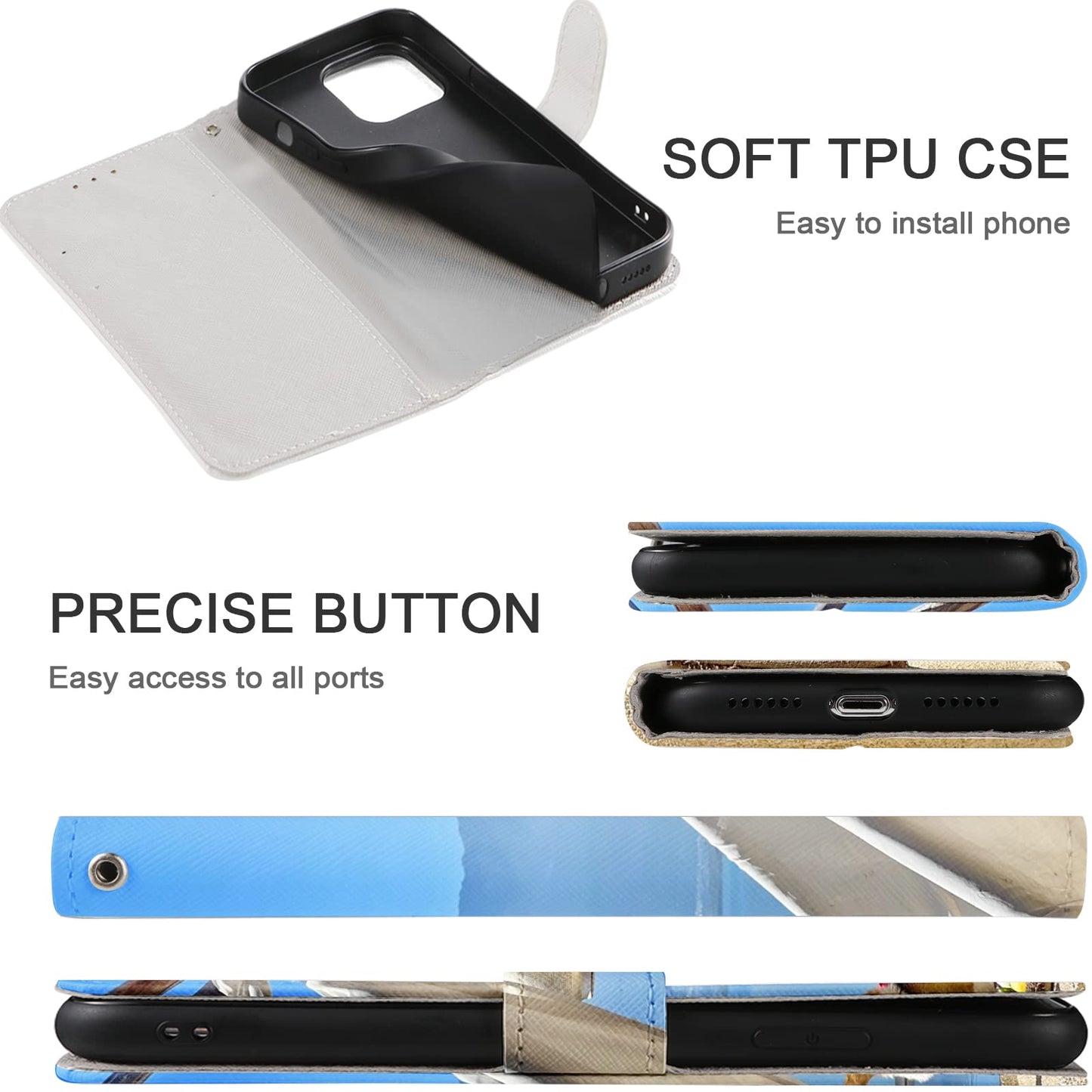 - ZhuoFan Personalised Phone Case for Samsung Galaxy S21 Ultra 5G 6.8", Custom Picture on Wallet Leather Cover, Personalized Photo/Text/Name Design Shockproof Case, One Image