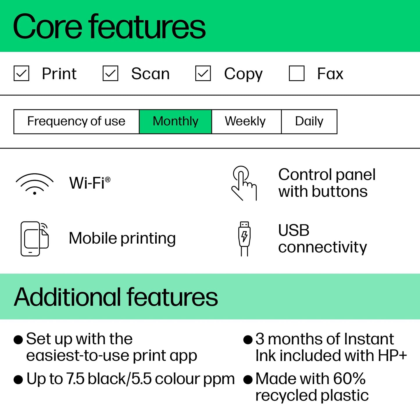 - HP DeskJet 2810e All in One Printer | Perfect for Home | Colour | Wireless | Print, Scan & Copy | 3 Months of Instant Ink included Easy Setup & Reliable Wi-Fi -