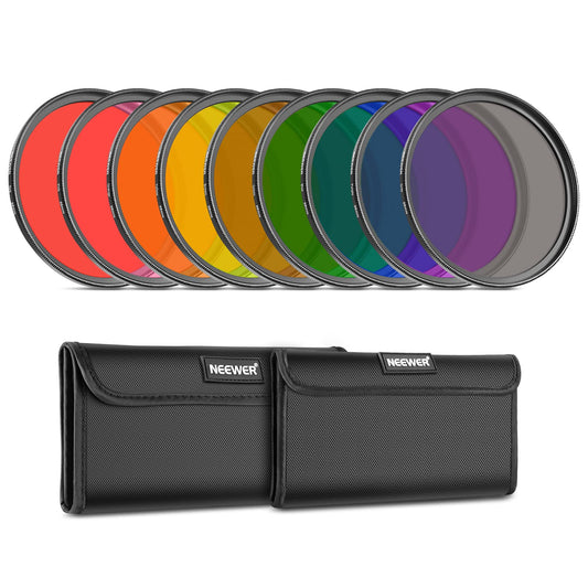 - Neewer 9PCS Full Color Lens Filter Set | 58mm Resin Lens Filters -