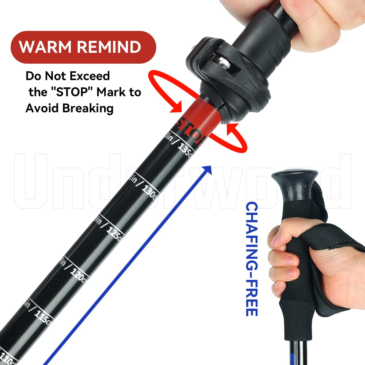 - Underwood-Aggregator Walking Poles | Pack Collapsible Hiking Poles |for Women and Men -