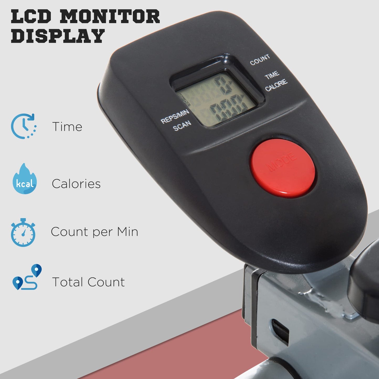 - HOMCOM Air Walker with LCD Monitor | Elliptical Trainer for Aerobic Exercise | Cross Trainers Exercise Machine -