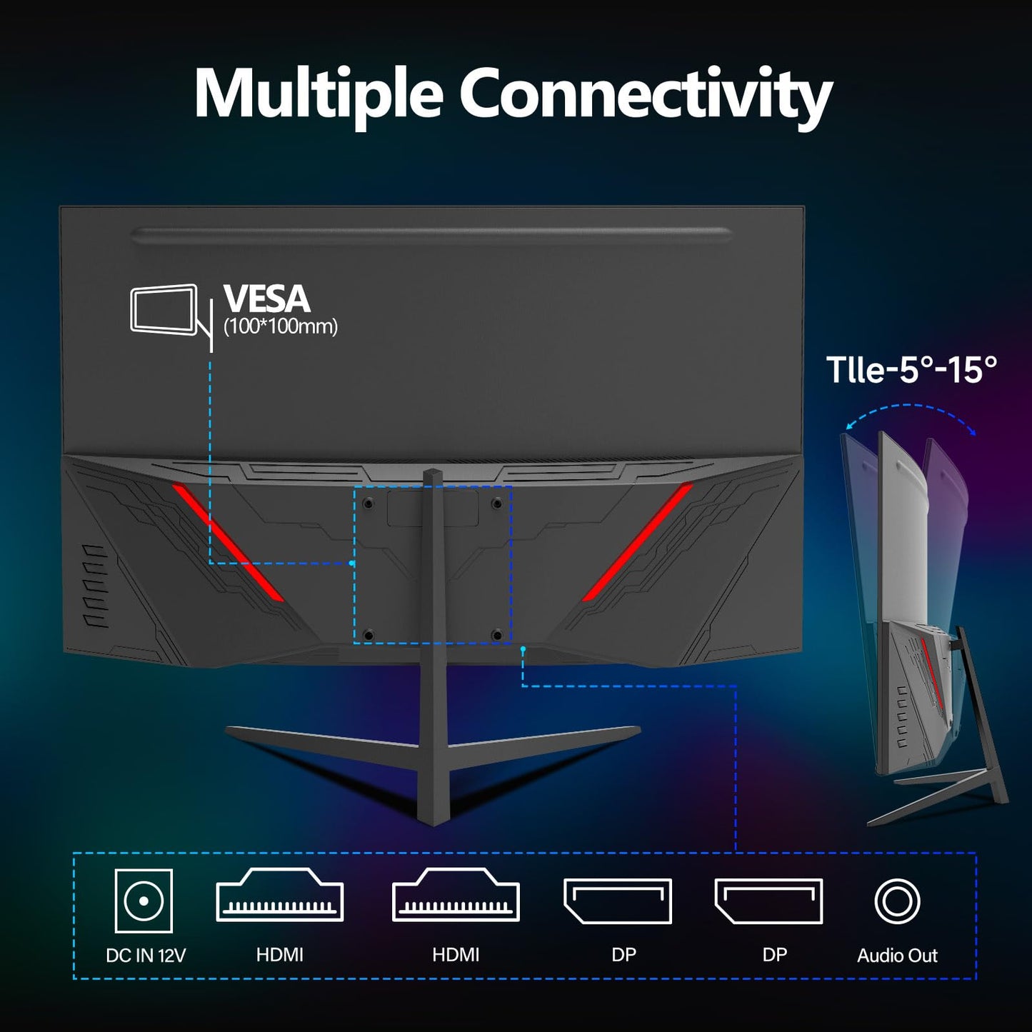 CRUA Gaming Monitor 32 Inch 240Hz, Curved PC Monitor Full HD 1080P 1500R Frameless Computer Monitor with FreeSync and Eye Care Technology, Supports VESA