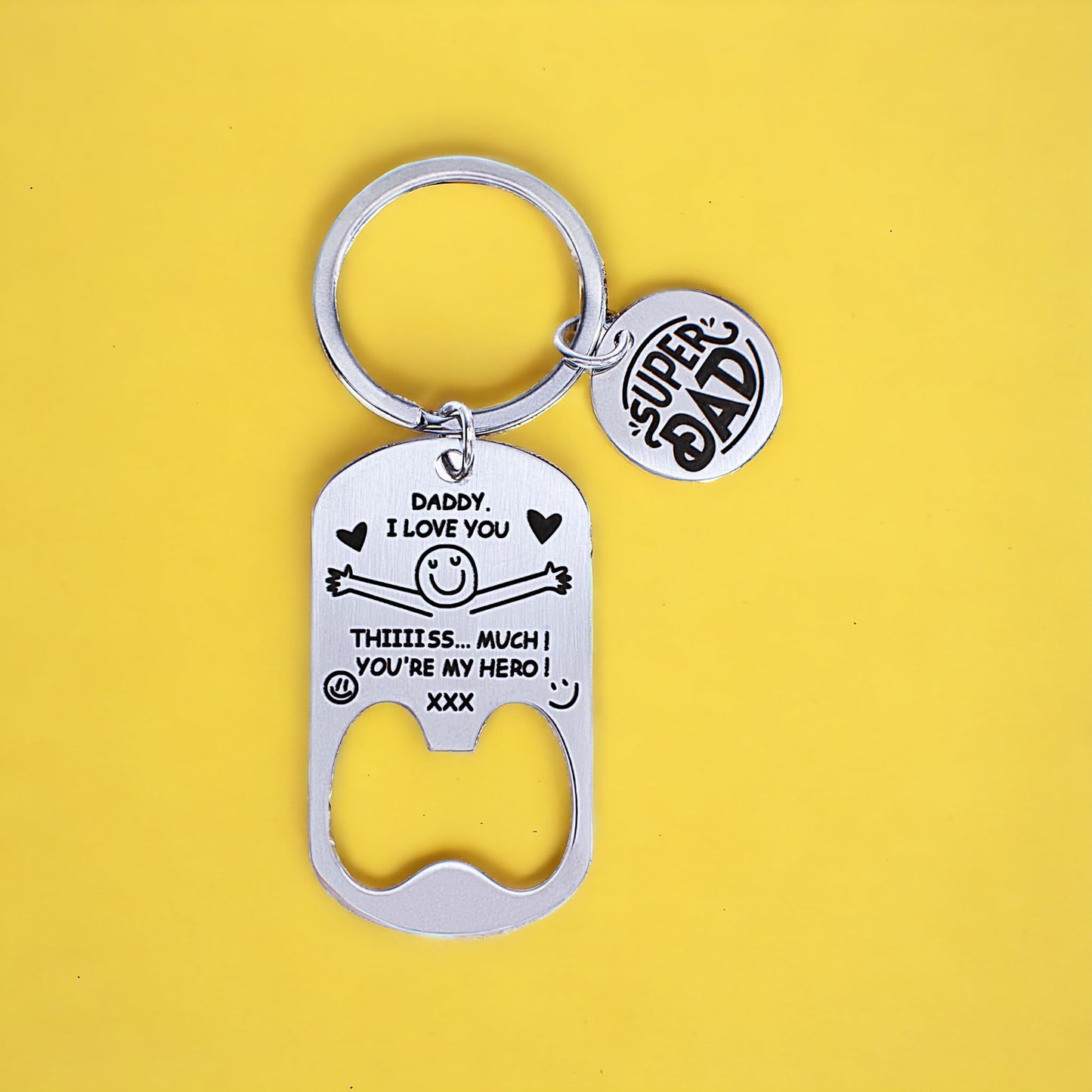 - ZARAMI Personalised keyring Daddy I Love You Keyring Father’s Day Gifts from Daughter and Son Daddy Birthday gifts Presents for Dad