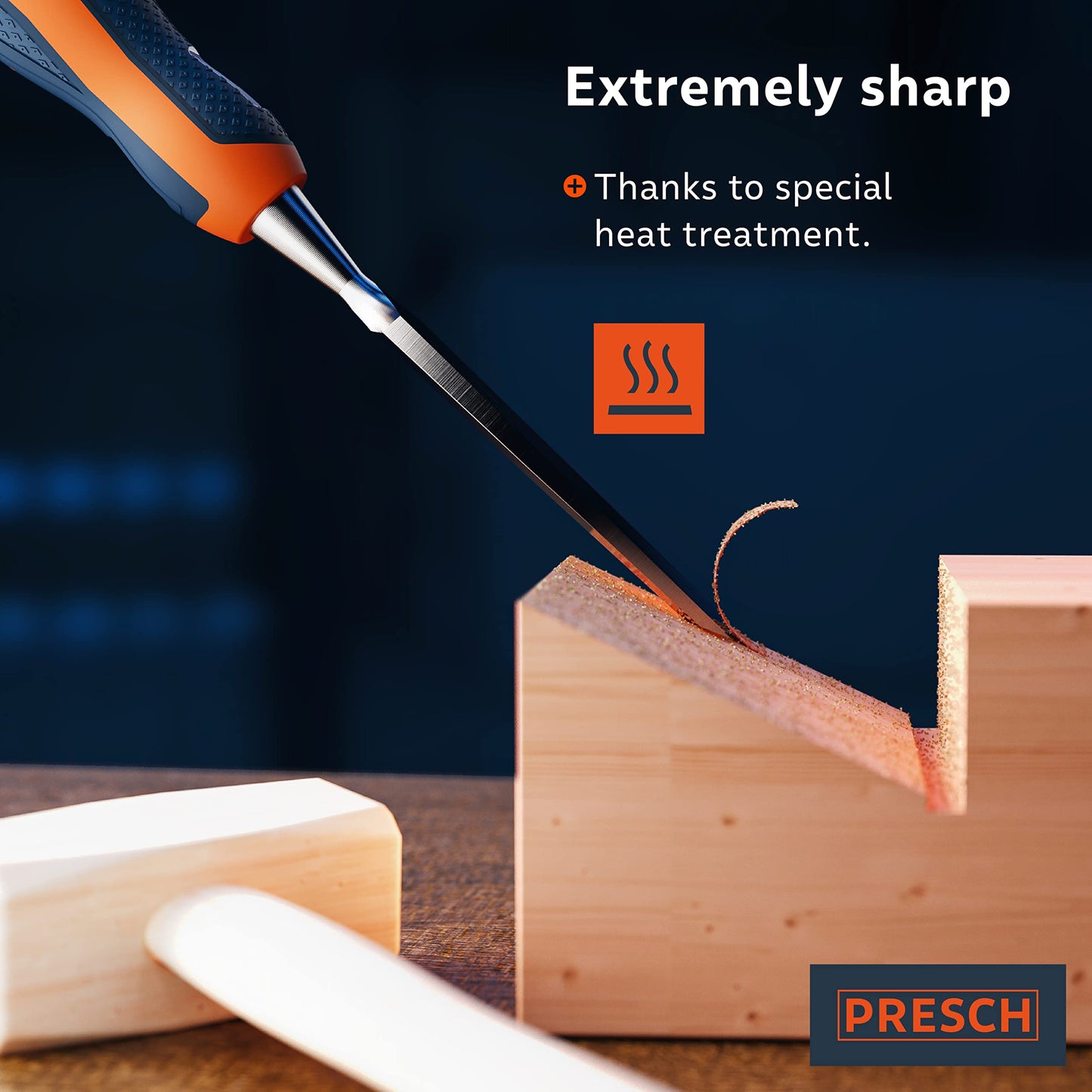 - Presch Chisel Set for Wood 4 pc | Bag | Sharp Chisel Set (6, 12, 18, 24mm) -