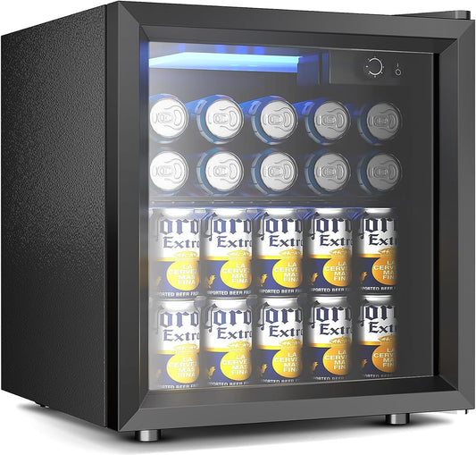 - EUHOMY Beverage Refrigerators with Glass Door | Beverage Fridge Cooler | 55 Can Drink Fridge | Wine Bottle Fridge -