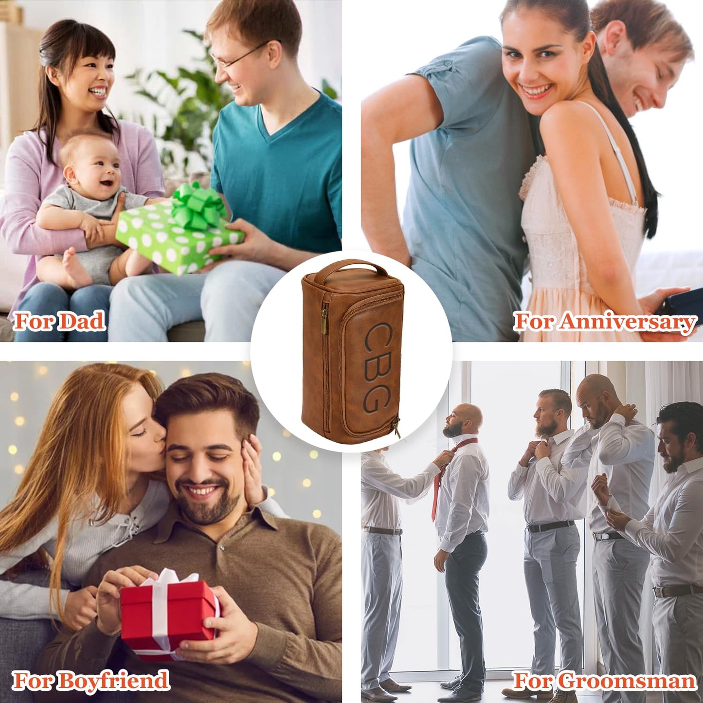 - Personalized Toiletry Bag for Men | Custom Engraved Travel Dopp Kit Bag -