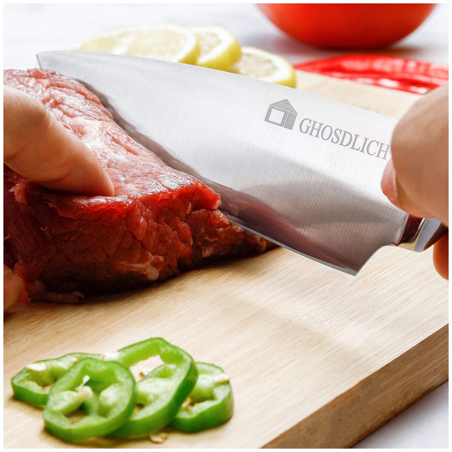 - GHOSDLICH 6 inch Chef Knife | 15CM Blade Kitchen Knife | Forged From German Stainless -