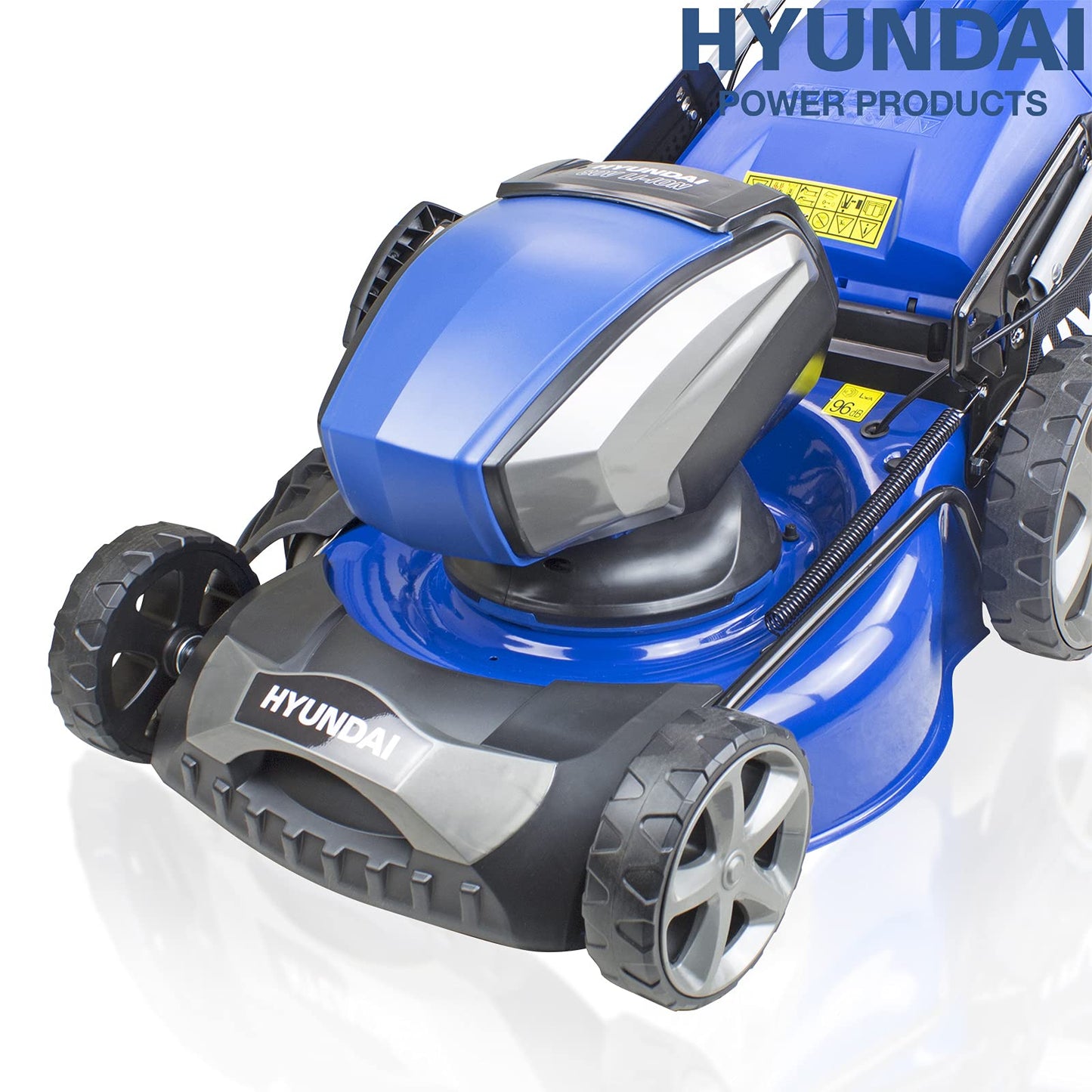 - Hyundai 18"/45cm Cordless 80v | Lithium-Ion Battery | Self Propelled Lawnmower with Battery and Charger | 6 Cutting Heights | 65l Grass Collector | Foldable Handles -