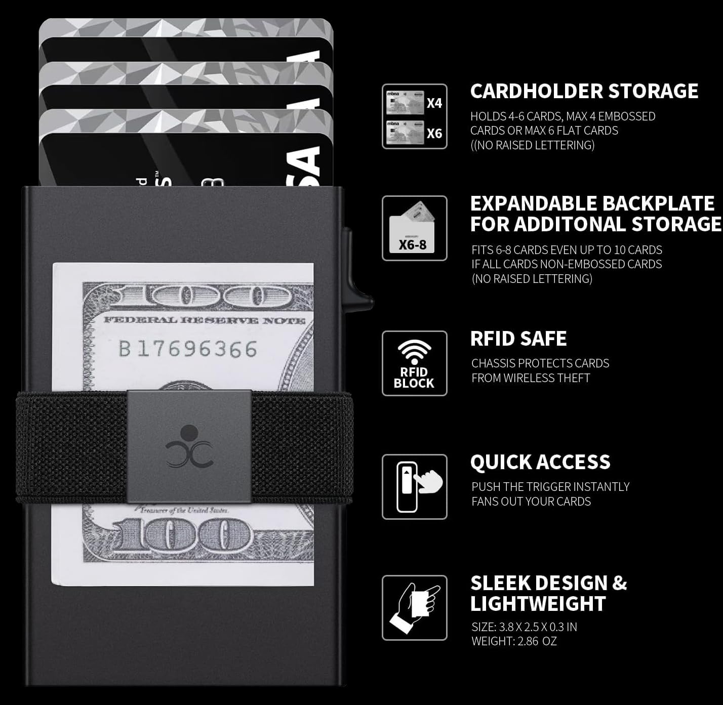 - SEMORID Mens Wallet | Slim Wallet for Men | Pop Up Credit Card Holder -