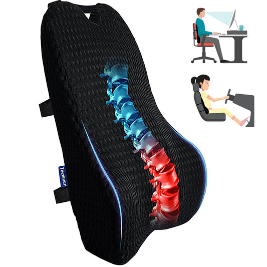 - Teemour Lumbar Support Pillow for Office Chair Car | Lumbar Pillow Memory Foam Car Back Support | For Gaming Chair -