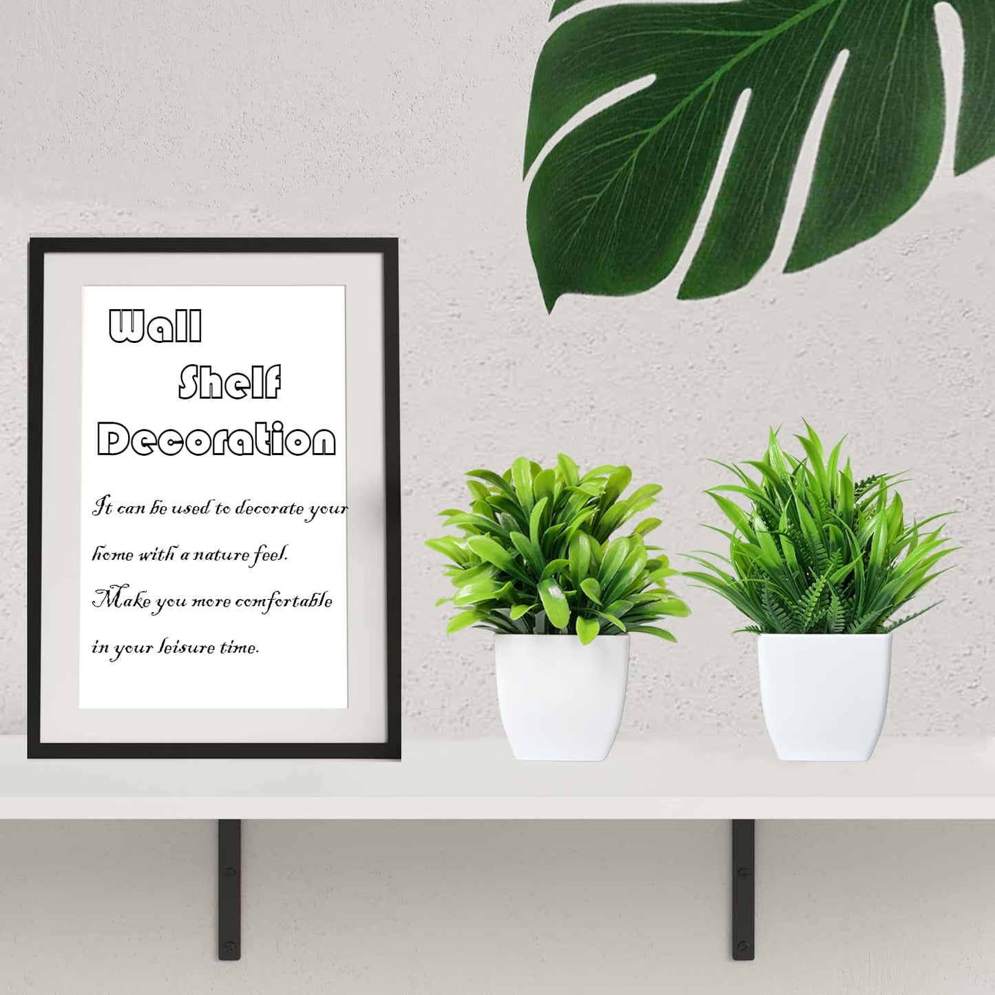 Canirologas Artificial Plants Indoor,Small Fake Simulation Plants,Faux Plastic Potted Plants,Creative Decorative Ornaments For Decoration、Bookcase、Balcony、Office、Bathroom(4PCS White)