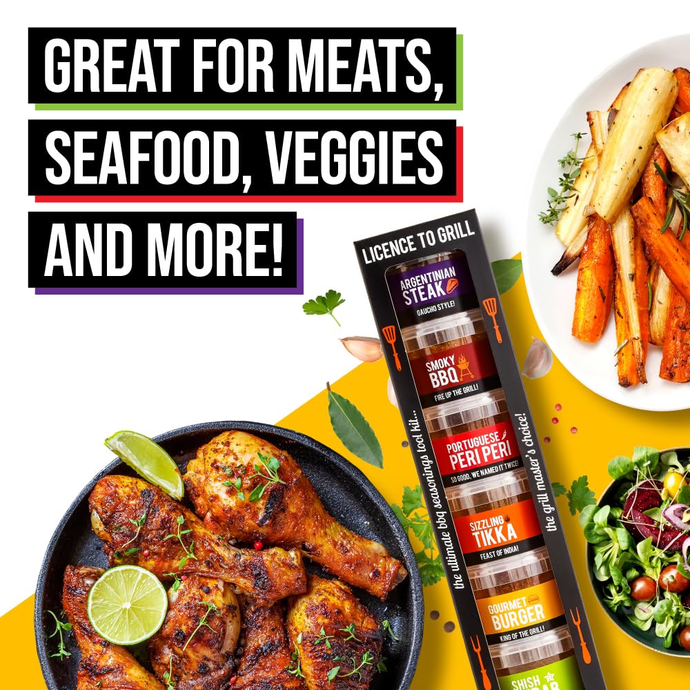 - SPICENTICE | The Ultimate Spice | Seasoning & Marinade BBQ Rub Grill Gift Set -