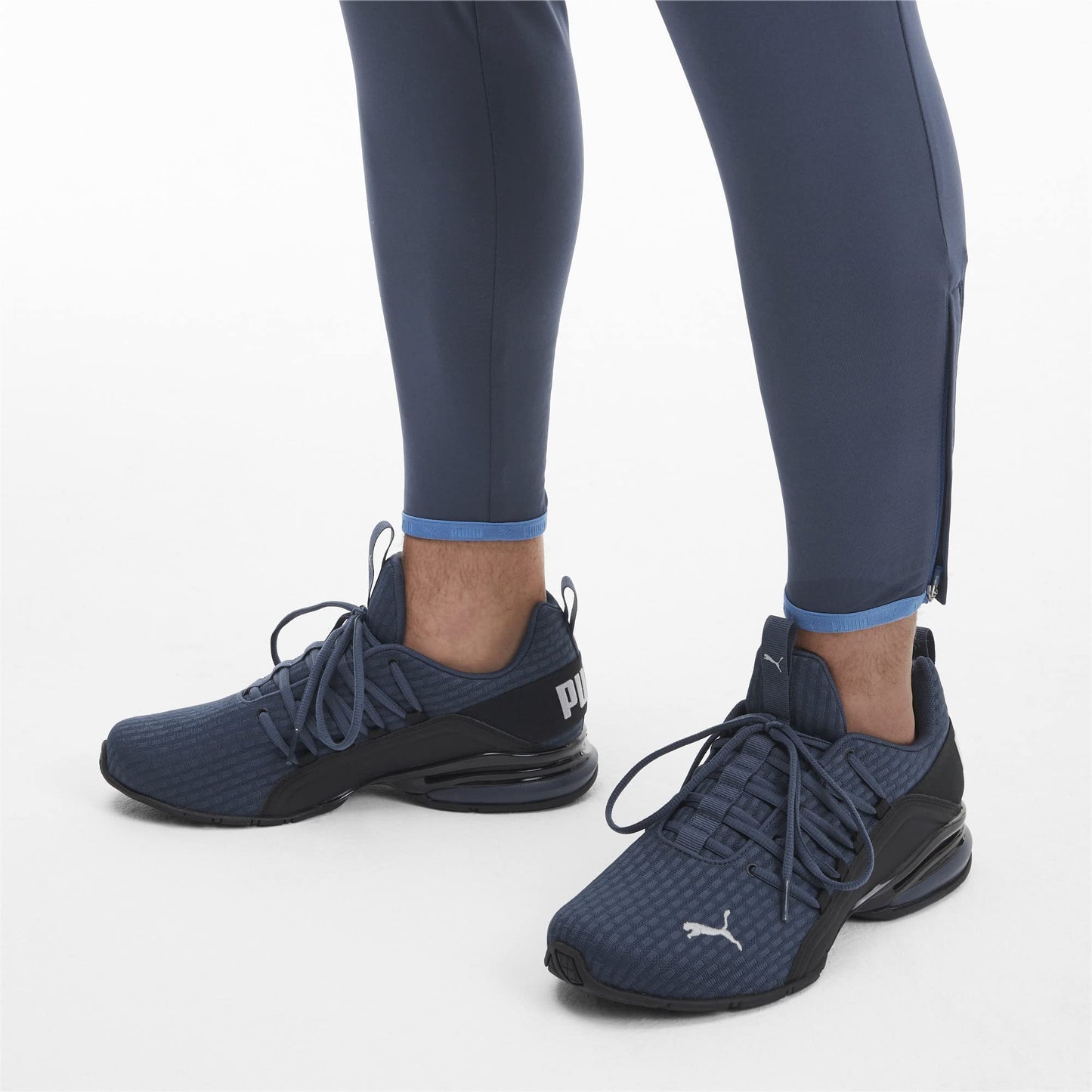 - PUMA | Mens Axelion Block Running Shoes | Dark Denim/Black/High Rise -