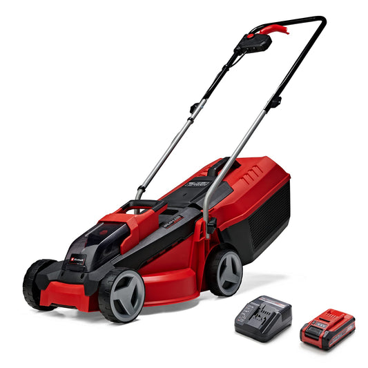 - Einhell Power X-Change 18/30 Cordless Lawnmower With Battery and Charger | 18V | Brushless Motor | 30cm Cutting Width | 25L Grass Box | 3 Cutting Heights -