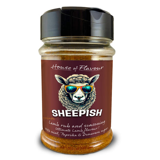 BBQ Meat Rub Seasoning For Lamb with Mint & Smoked Paprika By House of Flavour | Gluten-Free, No Preservatives | Ideal for Leg, Chops, Mince, Shoulder
