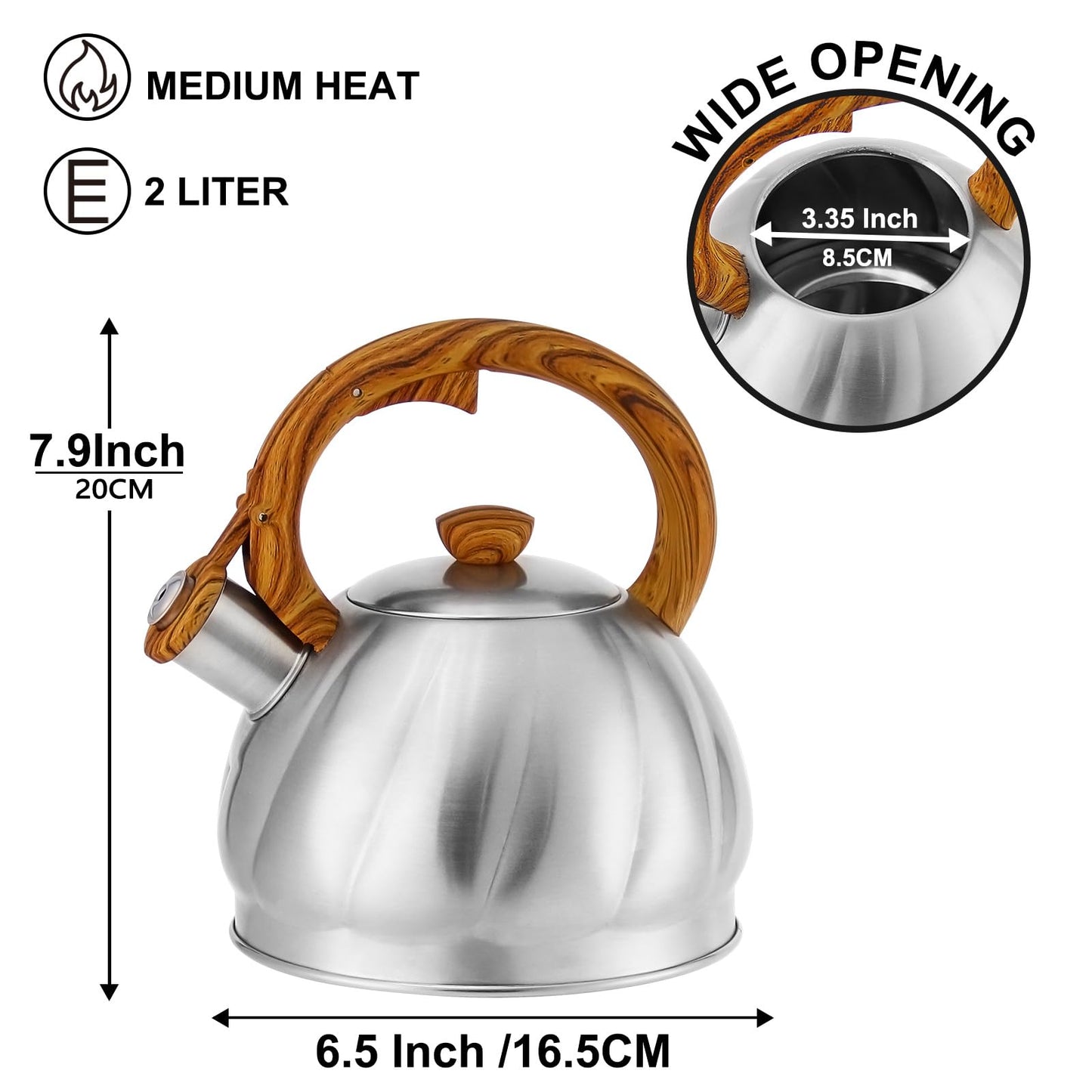 - Haus Roland Tea Kettle | Whistling Kettle | Stainless Steel -