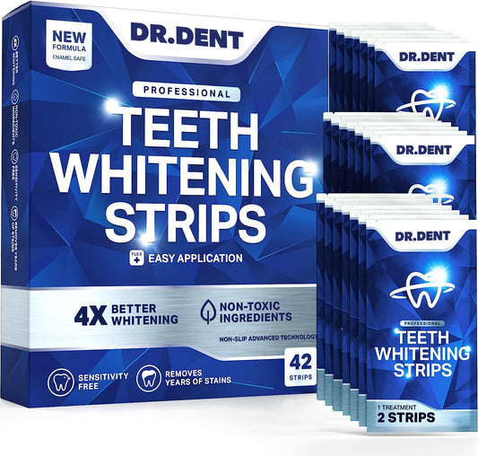 - DRDENT Professional Teeth Whitening Strips 21 Treatments | Safe for Enamel | Non Sensitive Teeth Whitening -