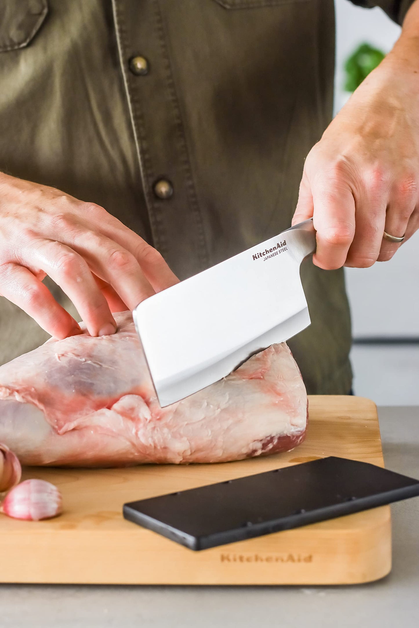 - KitchenAid Kitchen Knife | Meat and Vegetable Cleaver | Japanese Steel -