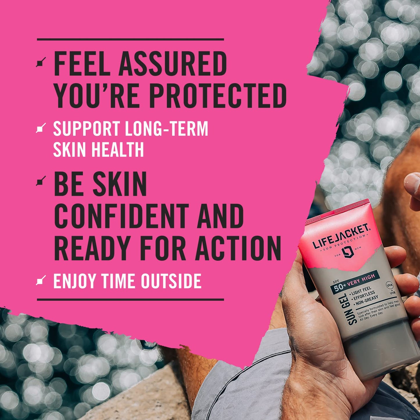 - SPF 50 UVA, UVA 5* | Sun Protection Gel for Face + Body -