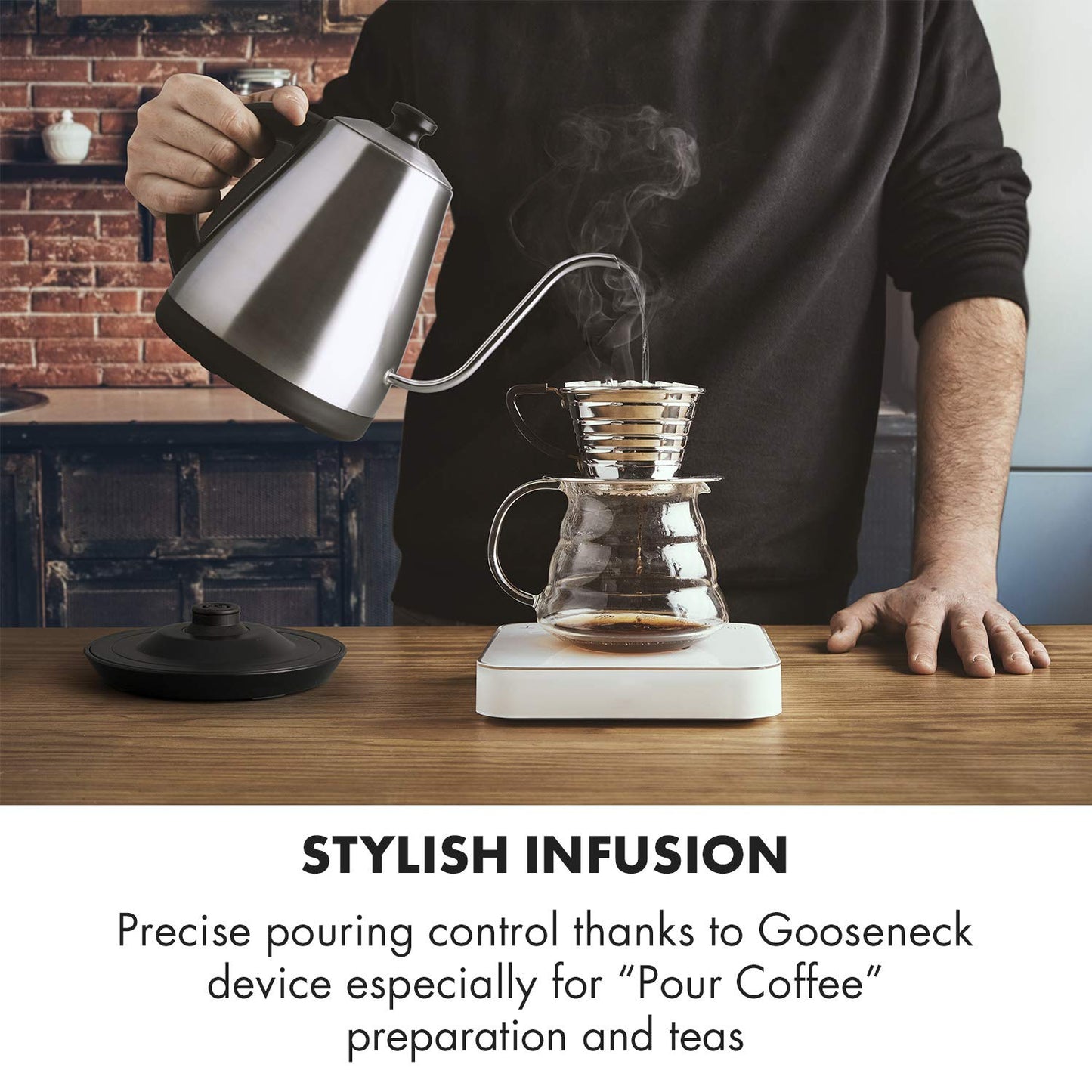 - Klarstein Garcon | Electric Kettle | Tea Maker | 1 L | 2000 Watts | Keep-Warm Function -