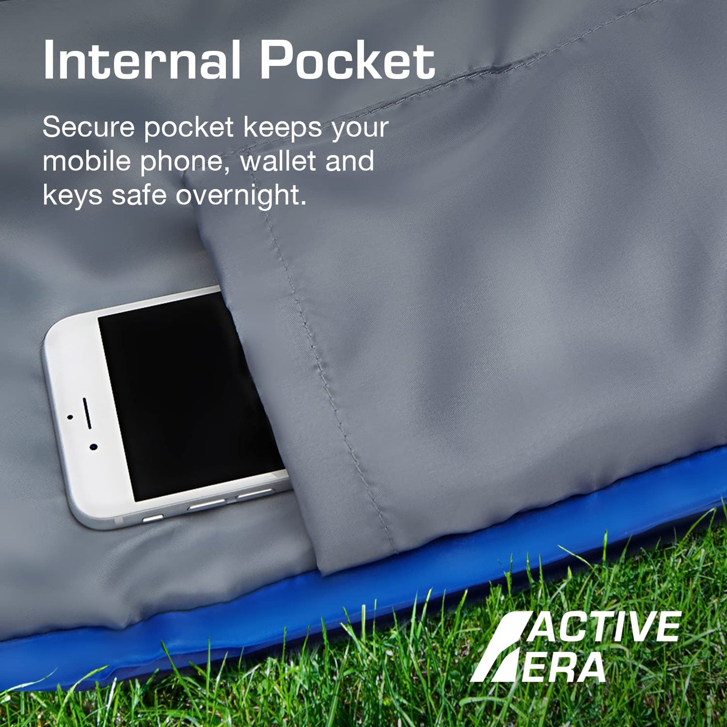 Active Era Professional 300 Warm Mummy Sleeping Bag - 300 GSM Double Layer Filling - 3-4 Season for Camping, Hiking, Outdoors