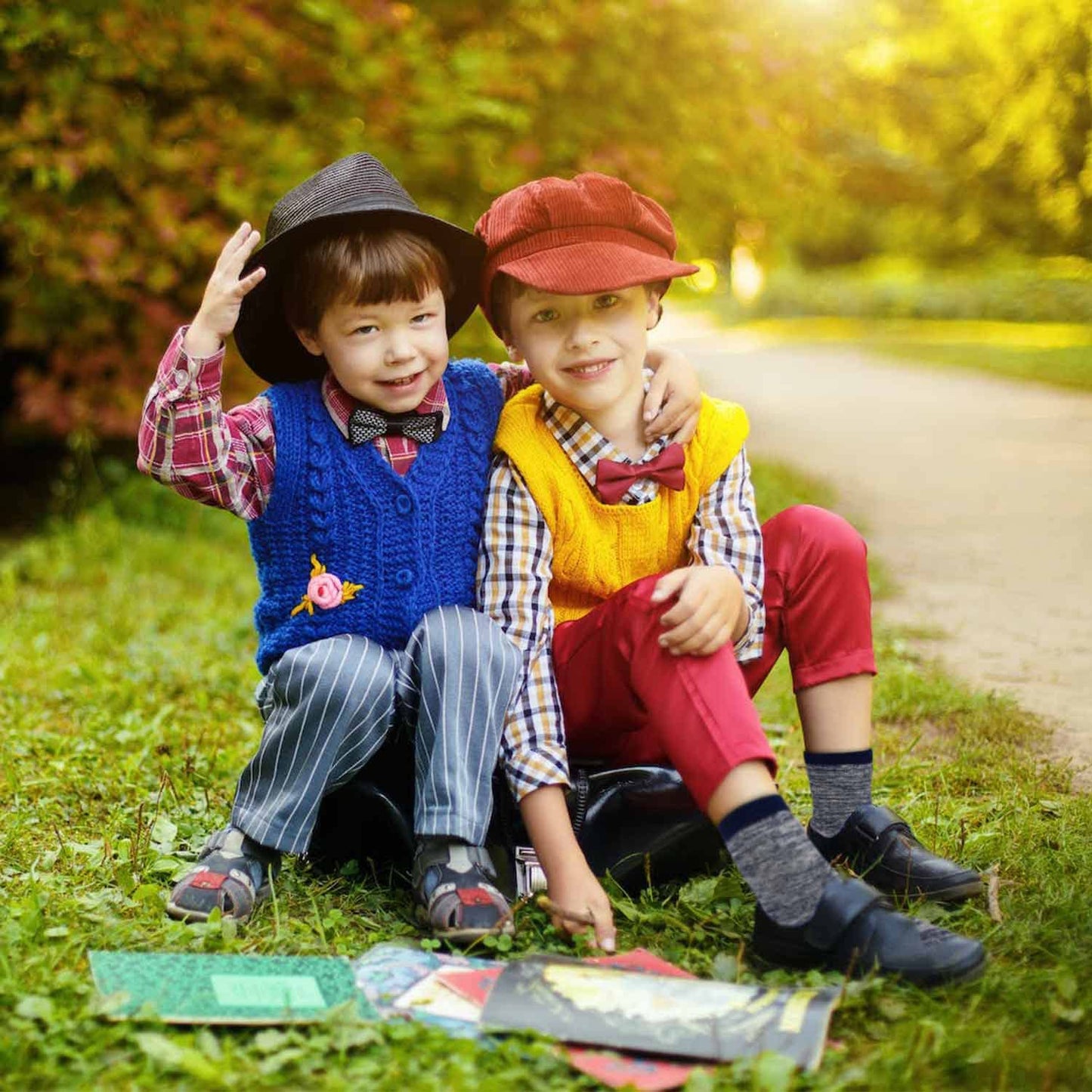 - GENTABY Boys Thick Socks | Kids Winter Thermal Socks | Striped Walking Warm Boot Cosy Hiking Socks -