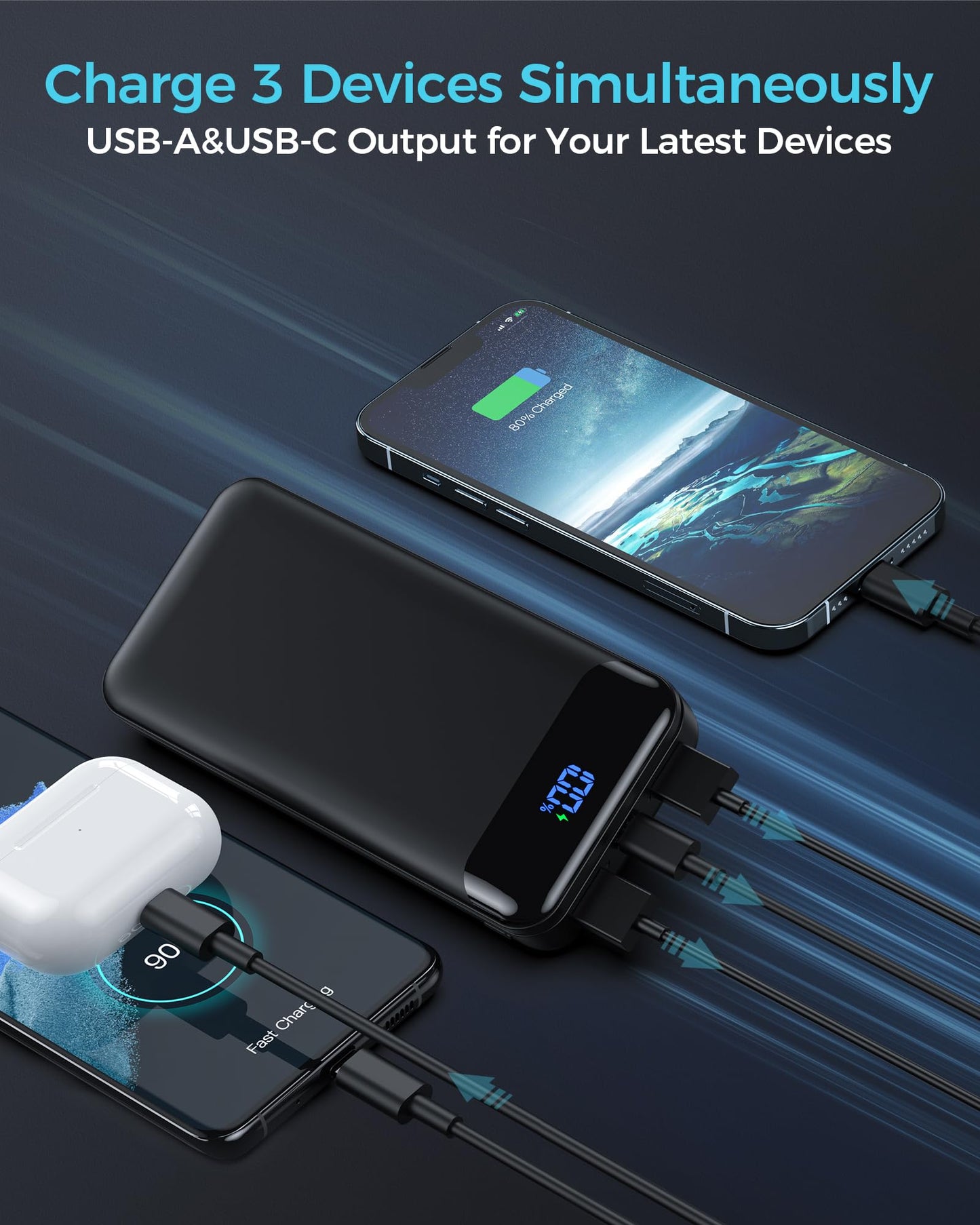 - Enerwow Power Bank | Fast Charging Portable Charger | 27000mAh -