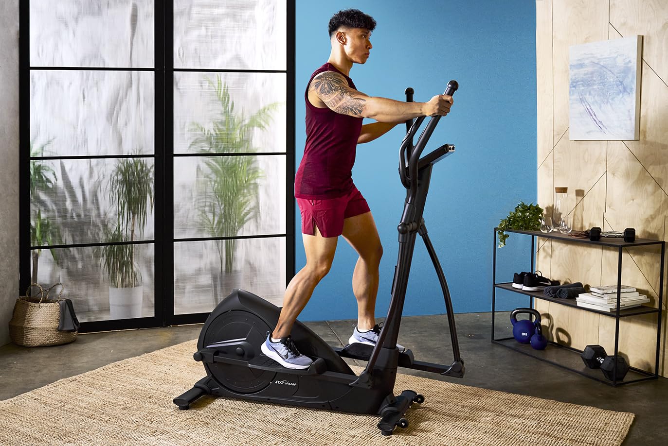 - JTX Strider-X8 | Smart Cross Trainer | Compact Design | Touch Screen With 21 Programs -