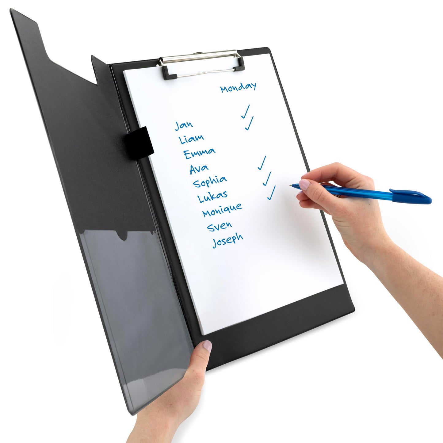 - Rapesco VFDCB0B3 Foldover Clipboard | with Pocket | A4 | Black -