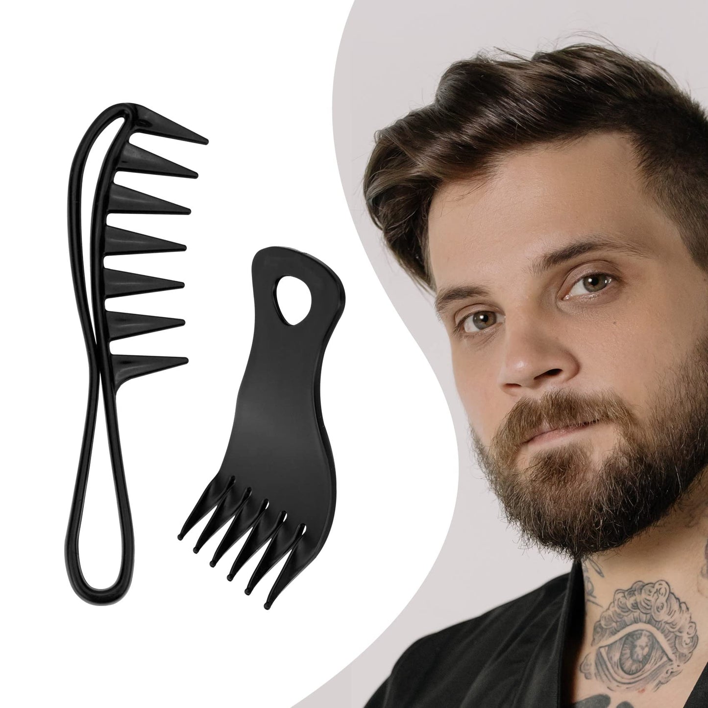 - Wide Tooth Combs, Hair Comb Set, Wet Shower Detangling Comb