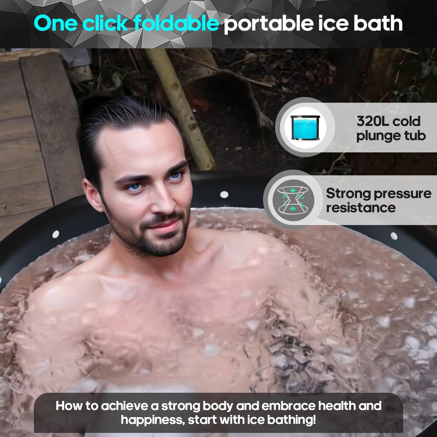 - Portable Foldable Bathtub for Adults | Soaking Bathtub for Cold Water Therapy Training -