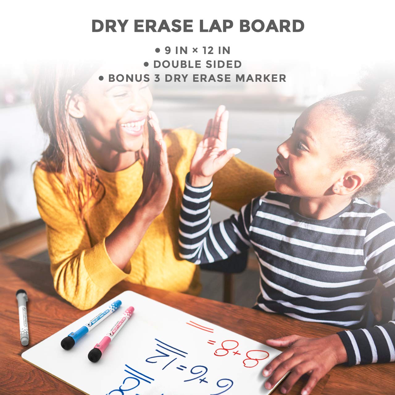- Nicpro Dry Erase Mini Whiteboard | A4 | 22 x 30 cm Double Sided Lapboard -