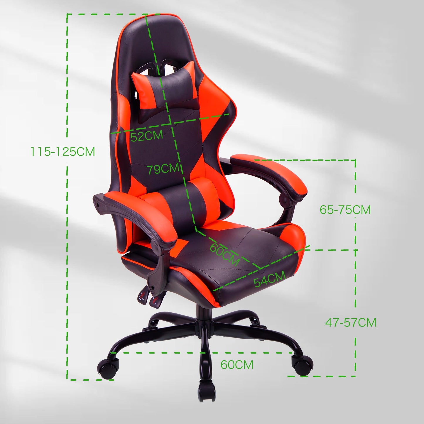 - T-THREE High back ergonomic computer chair | Gaming chair | Office chair | 150kg | Red -