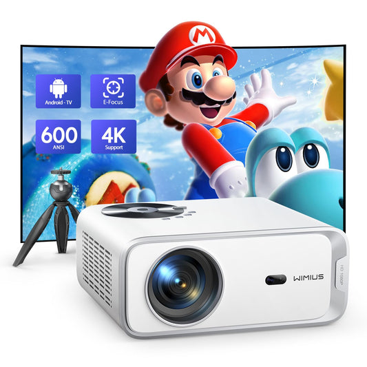 - Android TV Projector, WiMiUS 25000 Lumen Portable WiFi 6 Bluetooth Full HD 1080P