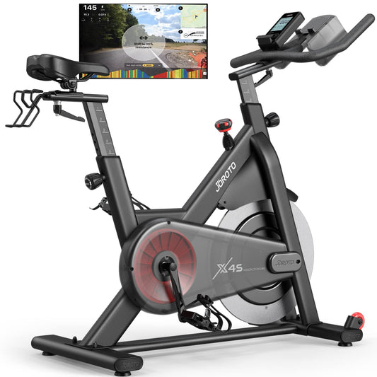 - JOROTO X4S Bluetooth Exercise Bike | Indoor Cycling Bike -