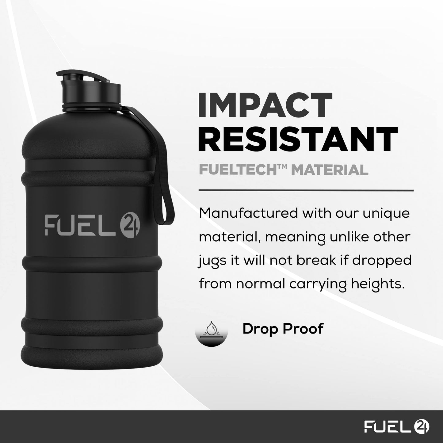 - Fuel24 | 2.2 Litre Water Bottle | Extra Strong Flex Material | Drop Proof | Pop or Straw Cap Options -