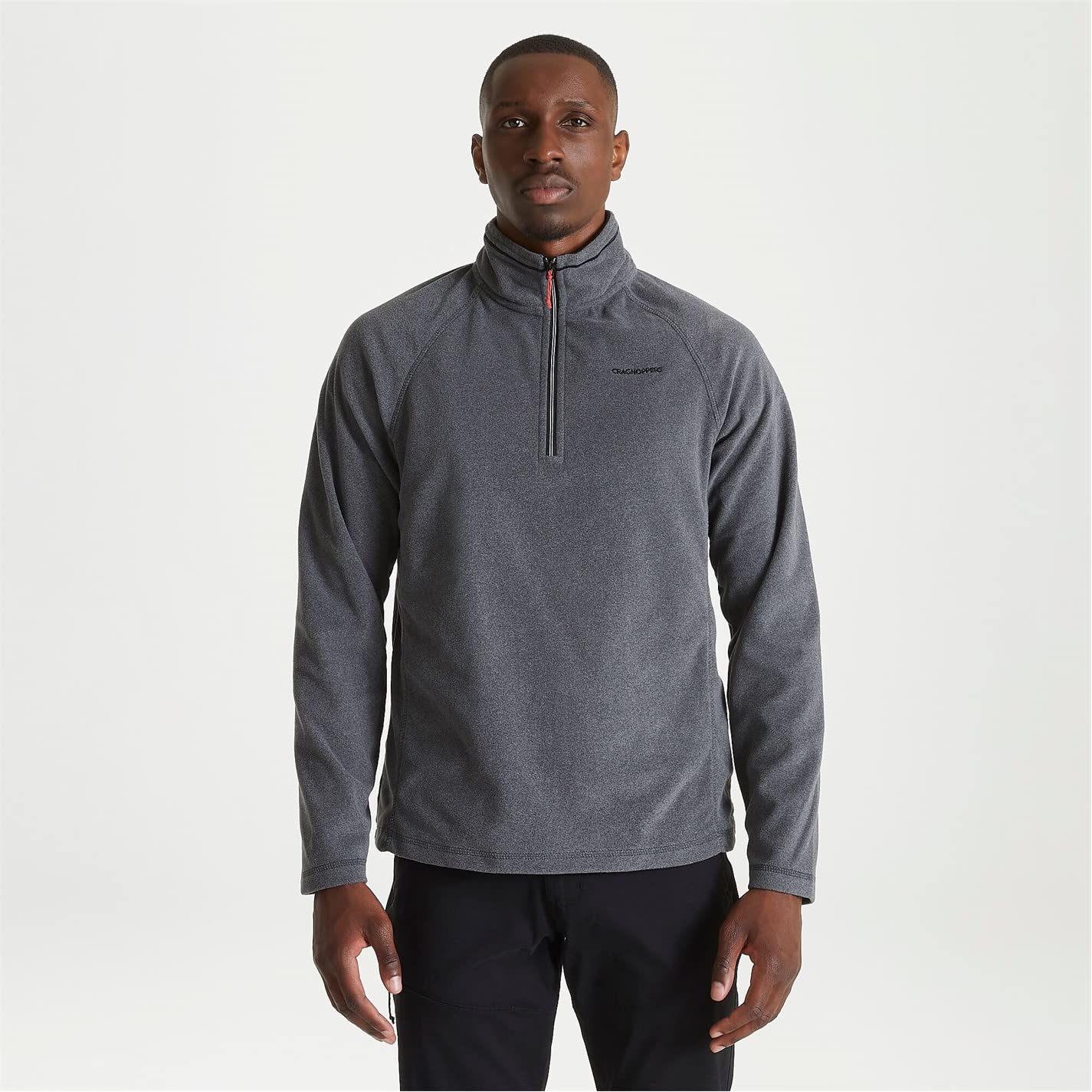 Craghoppers Mens Corey HZ Fleece Black Pepper Marl L