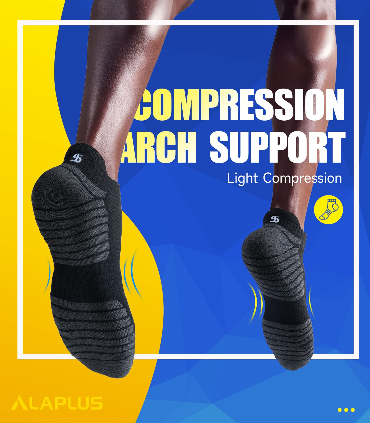 - Running Socks for Men | Anti-Blister Trainer Socks | Ankle Sports Socks -