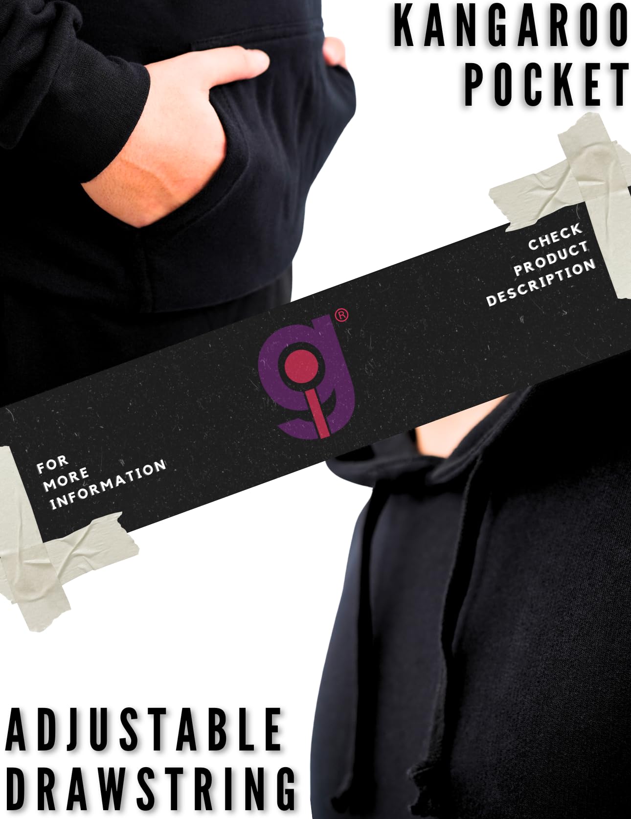 - Graphic Impact Personalised Front and Back Unisex Hoodie For Adults and Kids -