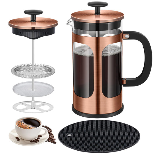 - KOOYAT Cafetiere French Press Coffee Maker | Capacity of 1000ml | 6 cup Large Coffee Press -