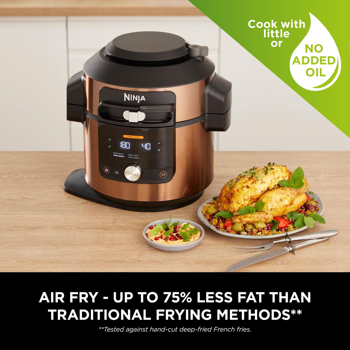 - Ninja Foodi MAX 14-in-1 SmartLid Multi Cooker | 7.5L Electric Pressure Cooker & Air Fryer -