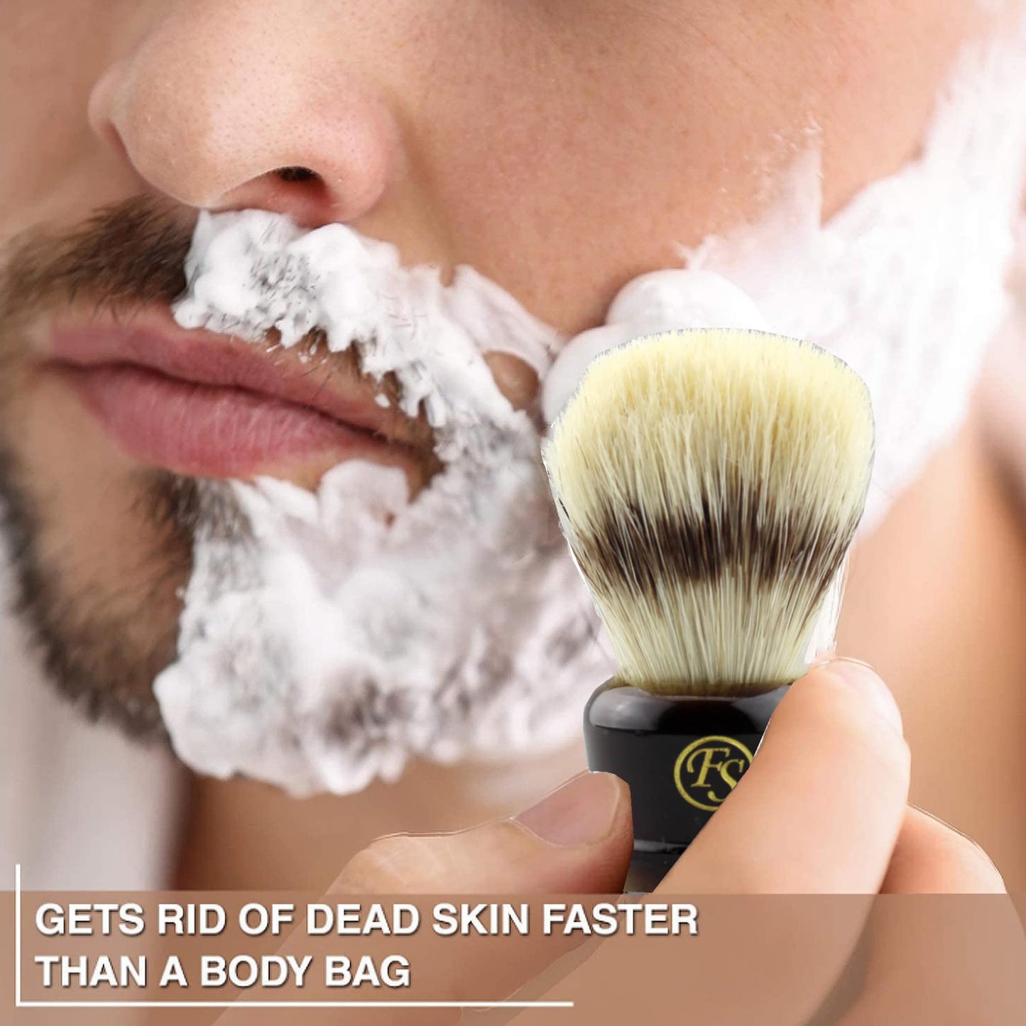 - Shaving Brush for Men | Frank FS shaving Synthetic Hair | Luxury Badger Brushes -