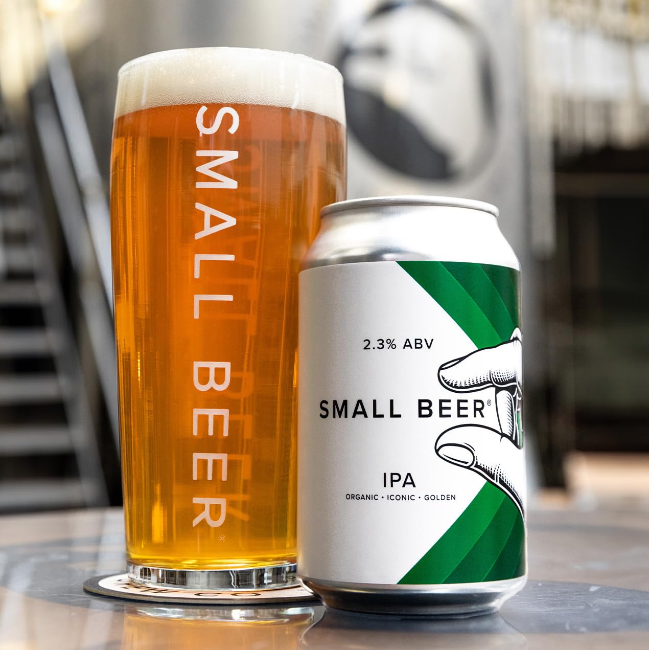 - Small Beer Organic IPA | (2.3% ABV) 6x330ml Cans | Gluten Free Craft Beer -