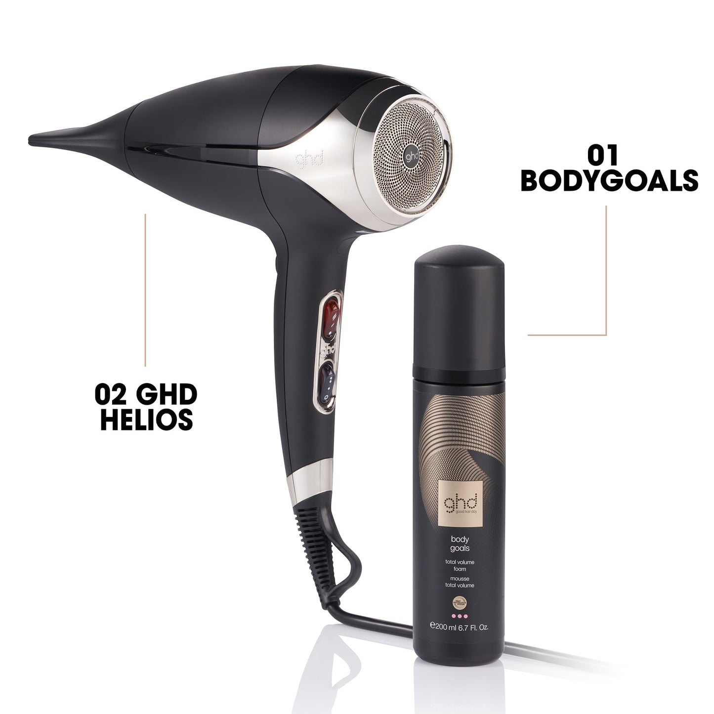 - ghd Helios Hair Dryer | Black | Professional Hairdryer | Powerful Airflow, Style with Speed