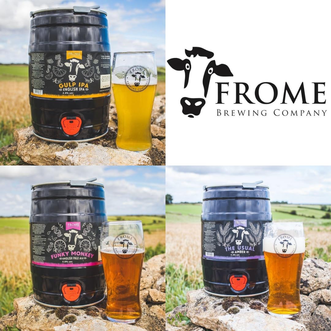 - Frome Brewing 5l Craft Beer Mini Keg I Gulp English IPA (4.8%) I Premium British Draft Beer Dispenser -