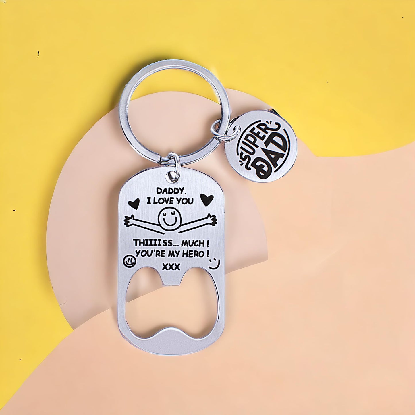 - ZARAMI Personalised keyring Daddy I Love You Keyring Father’s Day Gifts from Daughter and Son Daddy Birthday gifts Presents for Dad