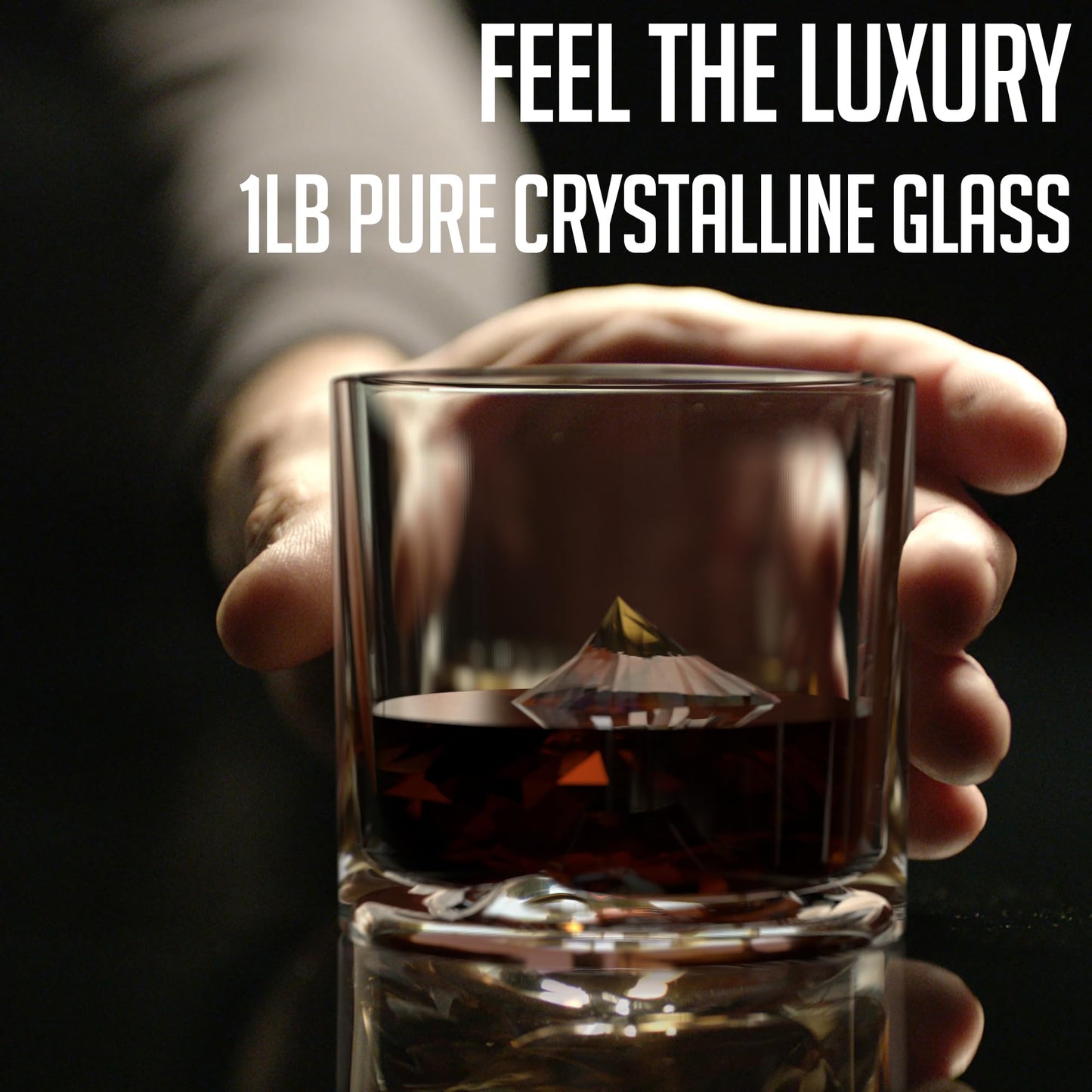 - LIITON Everest Mountain Whiskey Glasses Set of 2 | Freezable Old Fashioned Glass -