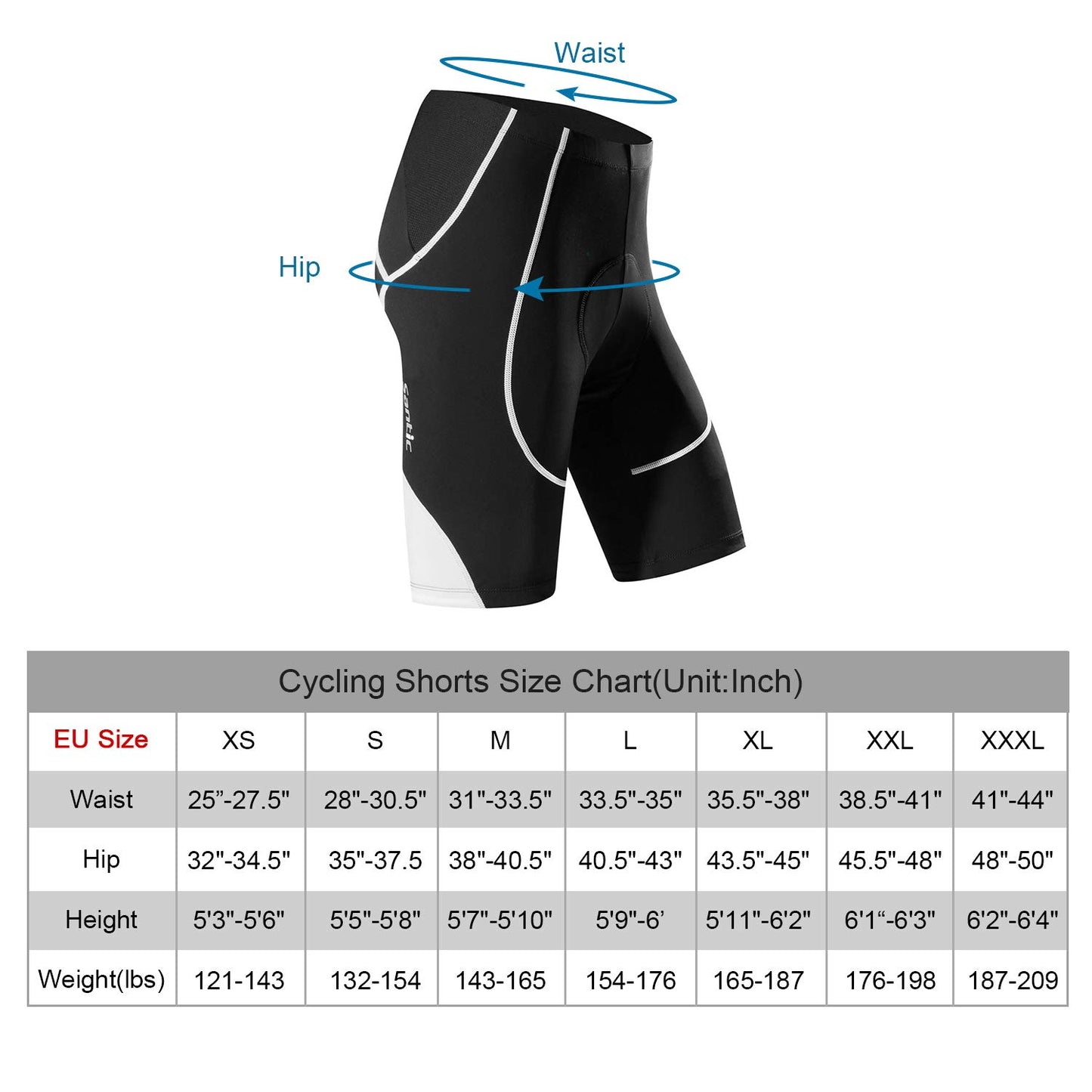 - Santic Mens Cycling Shorts | Padded Cycle Shorts -