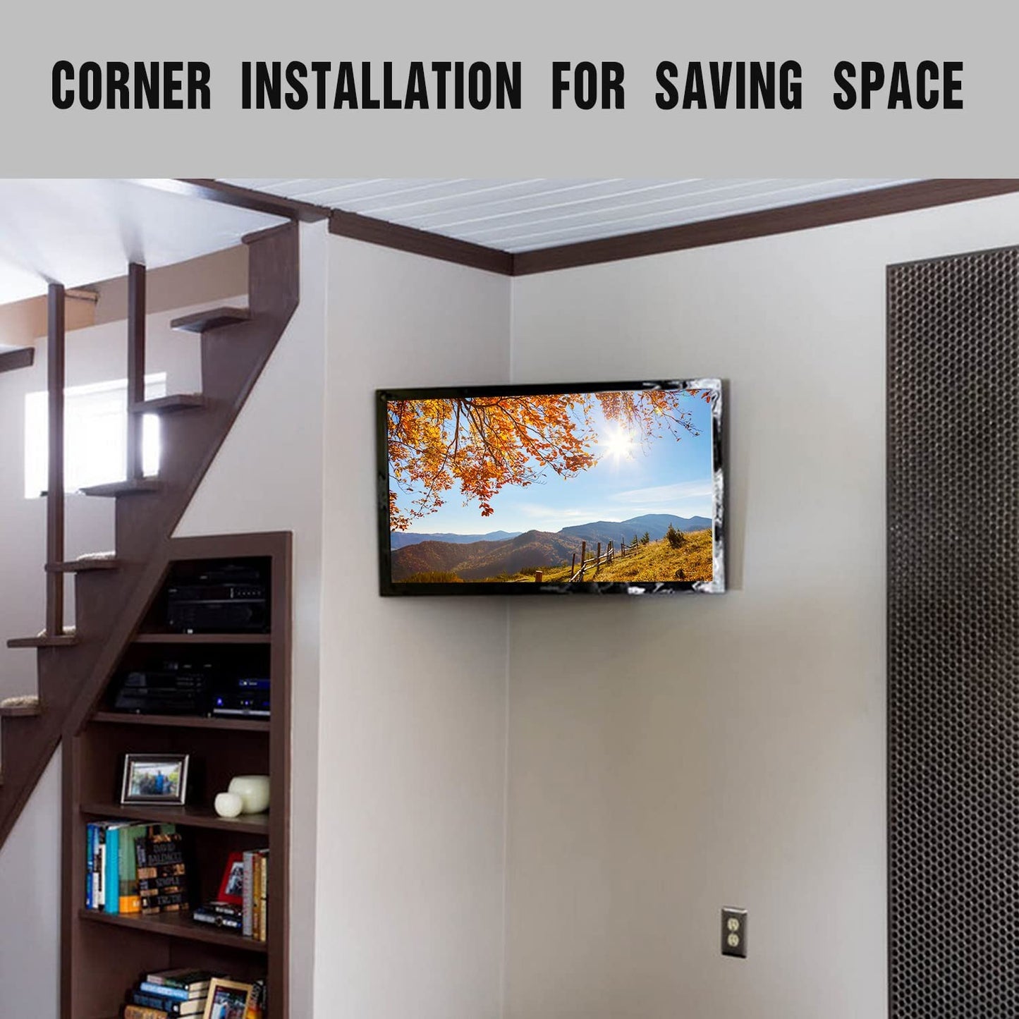 - FORGING MOUNT Long Reach TV Wall Bracket Corner TV Bracket Wall Mount for 32"-75" TVs 84cm of Smooth Extension Plus Swivel Tilt Full Motion Adjustable TV Mounting Bracket holds 45kg Max VESA 600X400mm -